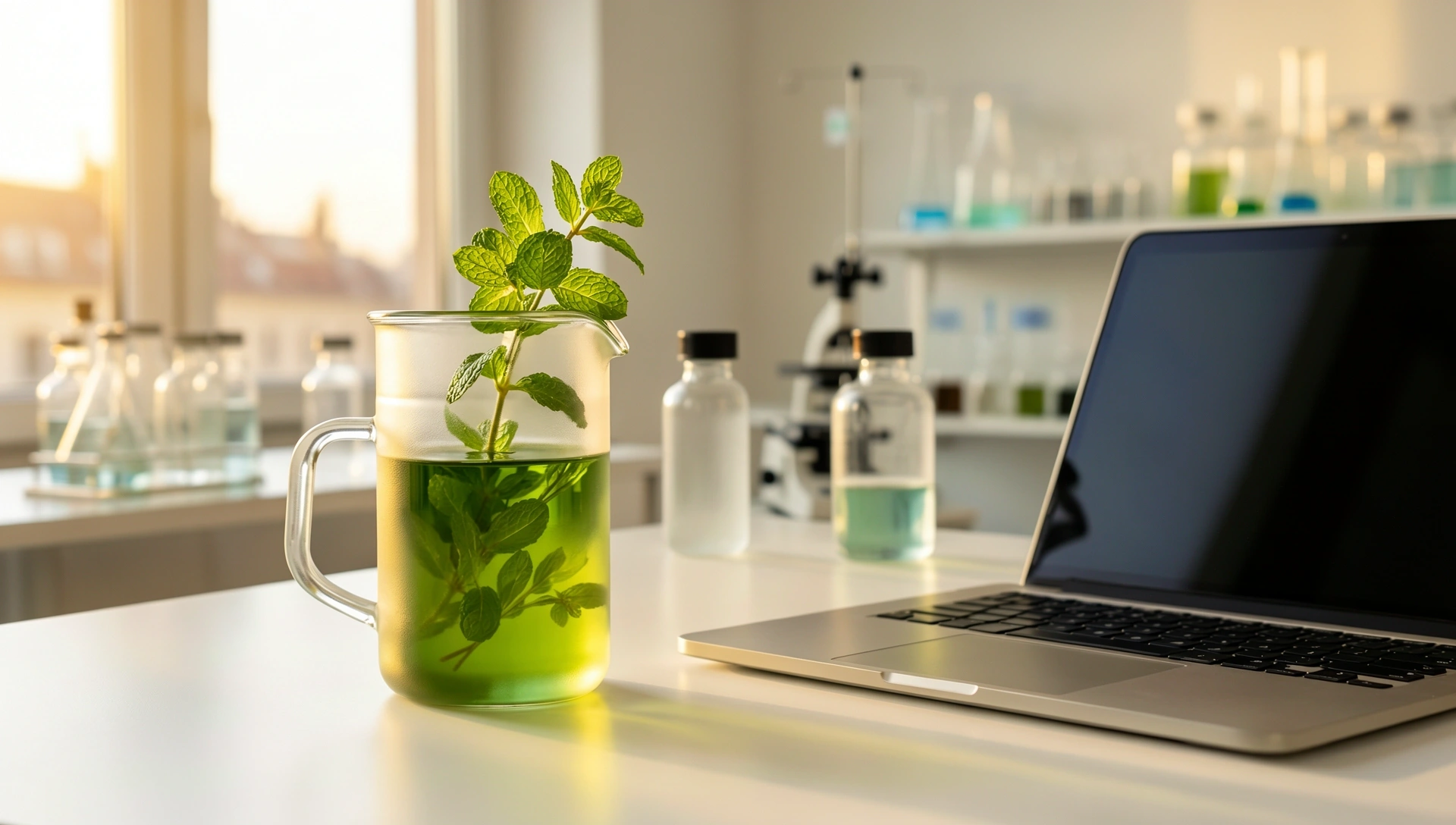 Laboratory glassware background